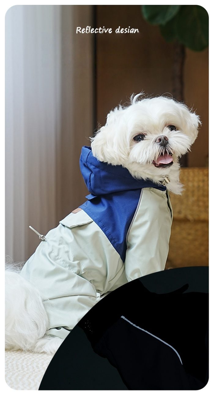 バイカラースタッズ レインコート